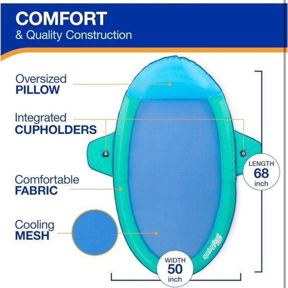 New Swimways Spring floaty Original - up to 250 lbs pool floaty swimming floaty - Picture 3 of 9